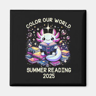 Colour Our World Summer Reading Program 2025 Cute Magnet