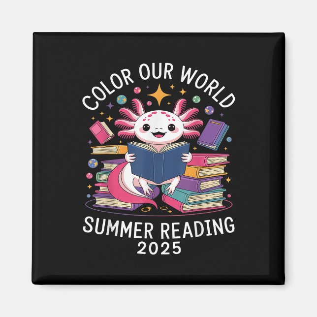 Colour Our World Summer Reading Program 2025 Cute  Magnet (Front)