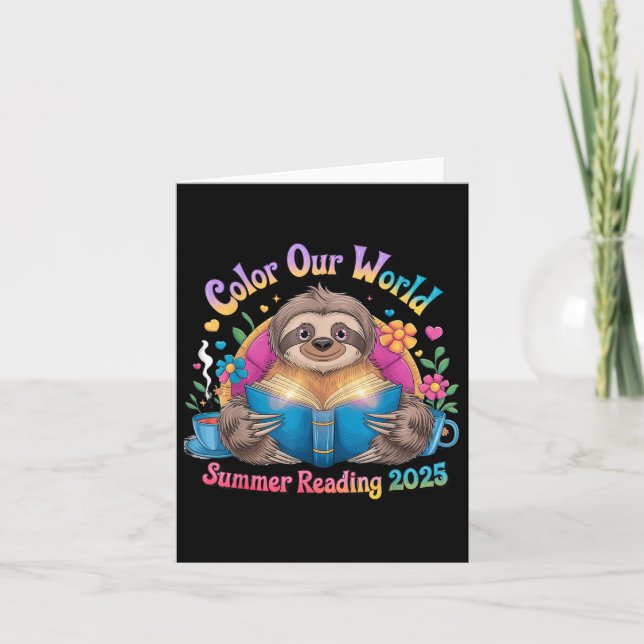 Colour Our World Summer Reading Program 2025 Funny Card (Front)