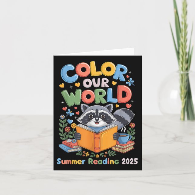 Colour Our World Summer Reading Program 2025 Funny Card (Front)