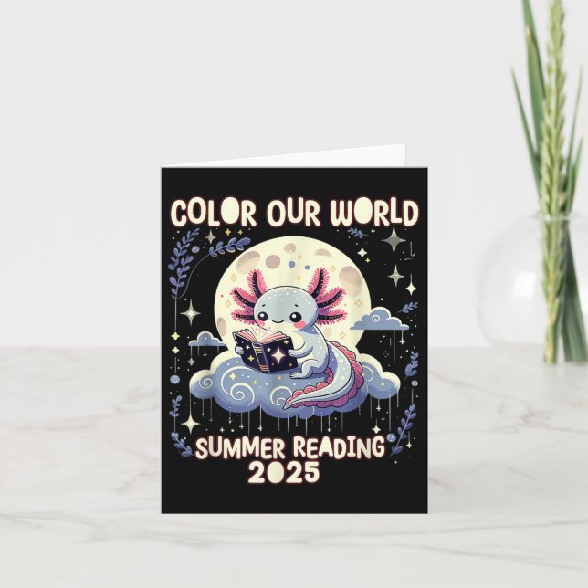 Colour Our World Summer Reading Program 2025 Funny Card (Front)