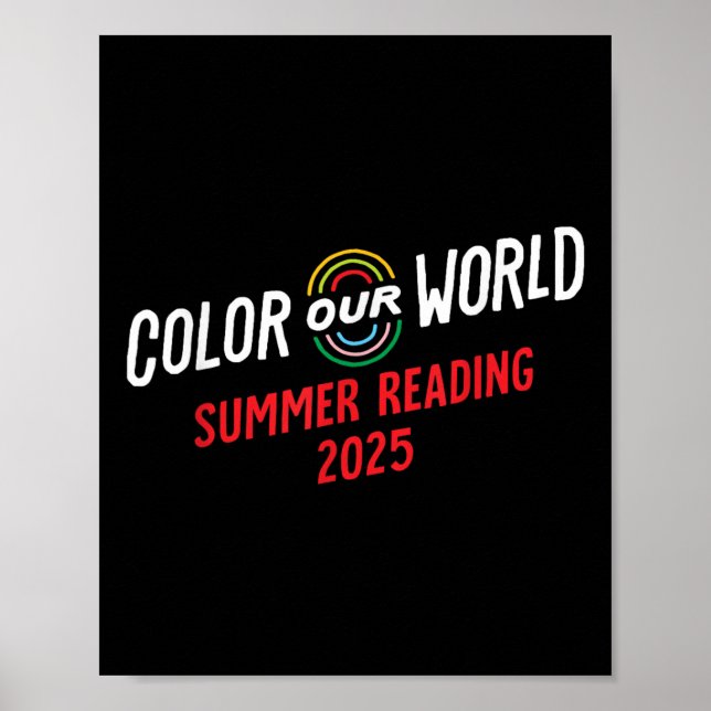 Colour Our World Summer Reading Program 2025 Funny Poster (Front)