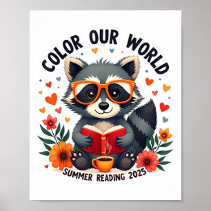 Colour Our World Summer Reading Program 2025 Funny Poster