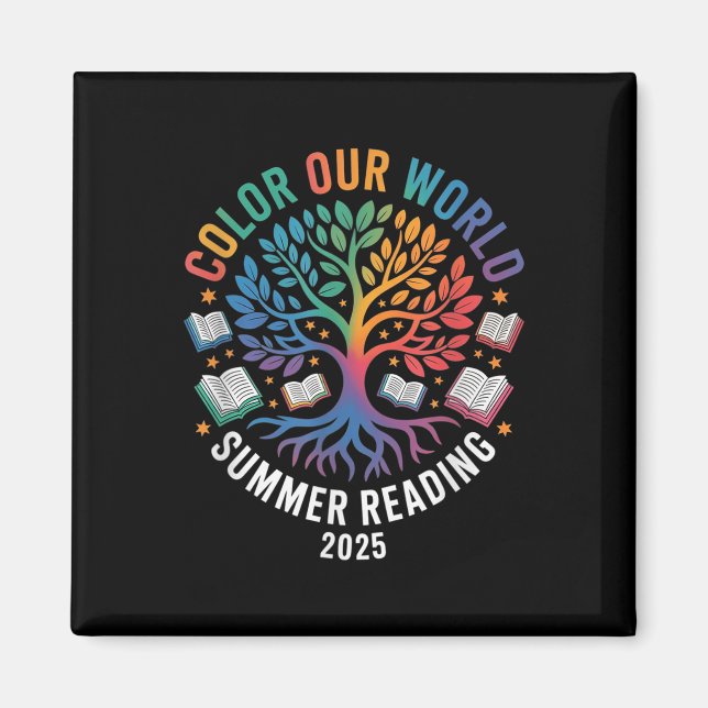 Colour Our World Summer Reading Program 2025  Magnet (Front)