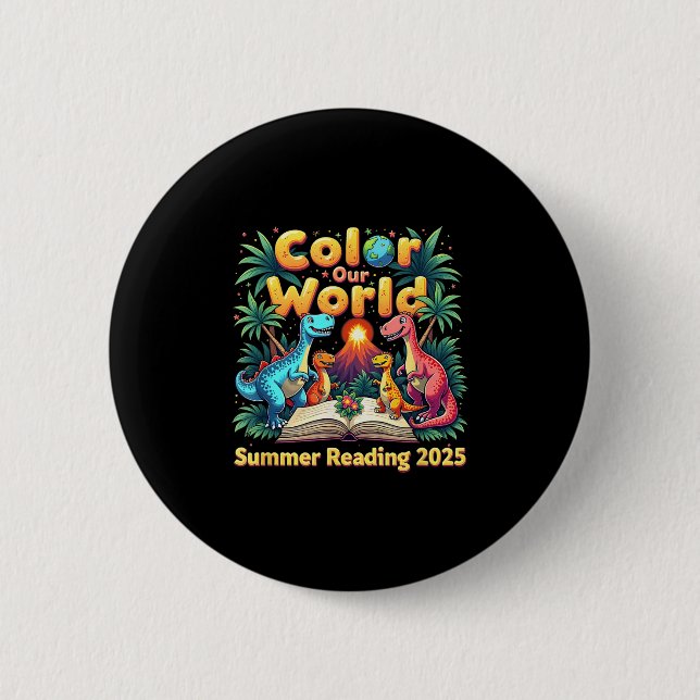 Colour Our World Summer Reading Program Rainbow 20 6 Cm Round Badge (Front)