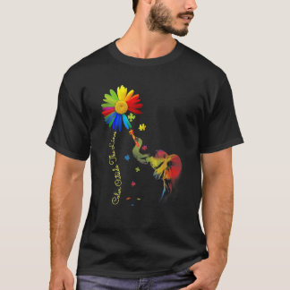 Colour Outside The Lines Elephant Autism Awareness T-Shirt