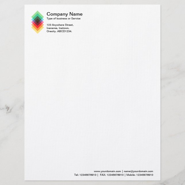 Colour Overlay Motif v2 Letterhead Design (Front)