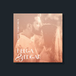 Colour Overlay Stylish Photo Anniversary Gift Canvas Print<br><div class="desc">This stylish personalised wall decor comes in blush colour overlay of the couple's photograph (better to use a black and white photo) and a modern typography. You can edit this anniversary canvas print with your photo,  names,  and number of years or any custom message.</div>