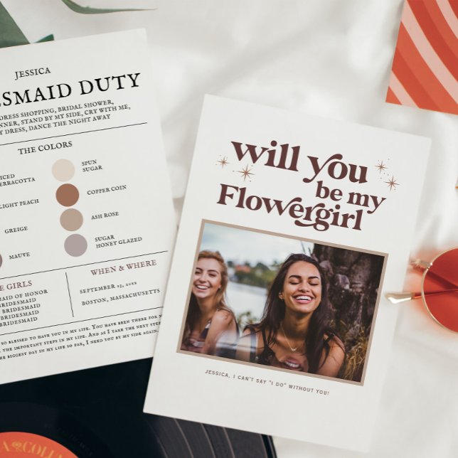 Colour Palette Be my Flower Girl Proposal Announcement (Creator Uploaded)