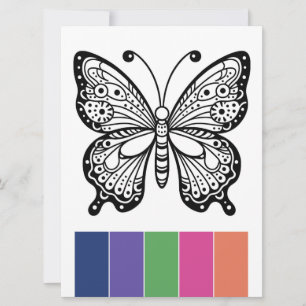 Colour Palette Butterfly Adult Colouring Cards