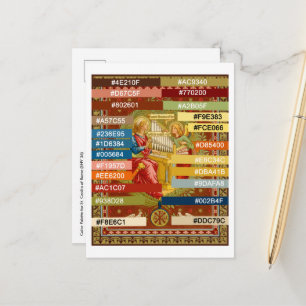 Colour Palette for St. Cecilia of Rome (SNV 36) Po Postcard
