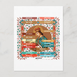 Colour Palette for St. Louis IX the King (BK 065)  Postcard