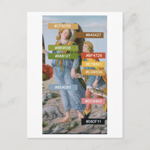 Colour Palette for St. Raphael and Tobias (M 017)  Postcard