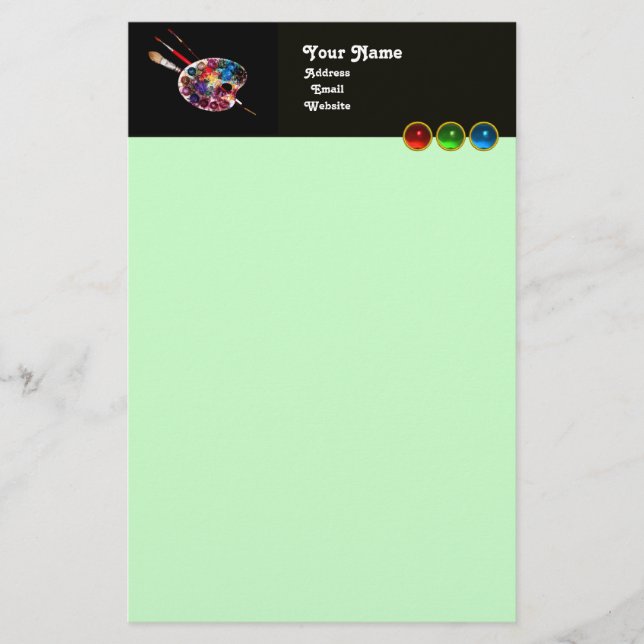 COLOUR PALETTE ,green Stationery (Front)