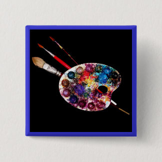 COLOUR PALETTE,Painter,Artist 15 Cm Square Badge