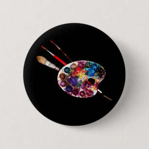 COLOUR PALETTE,Painter,Artist 6 Cm Round Badge