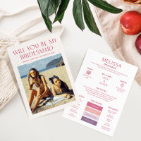 Colour Palette Photo Be My Bridesmaid Proposal Car