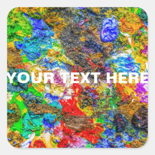 Colour palette square sticker