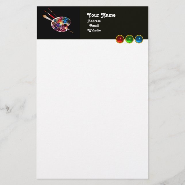 COLOUR PALETTE ,white Stationery (Front)