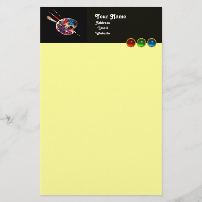 COLOUR PALETTE ,yellow Stationery (Front)