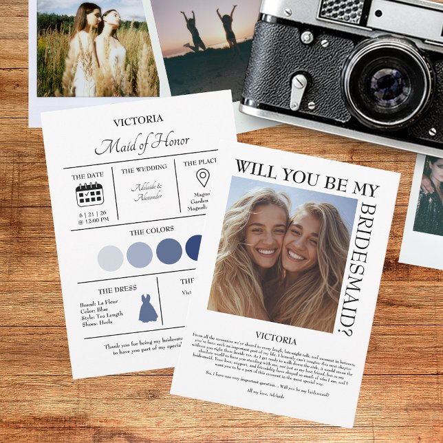 Colour Pallet Will You Be My Bridesmaid Proposal Invitation (Creator Uploaded)