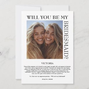 Colour Pallet Will You Be My Bridesmaid Proposal Invitation