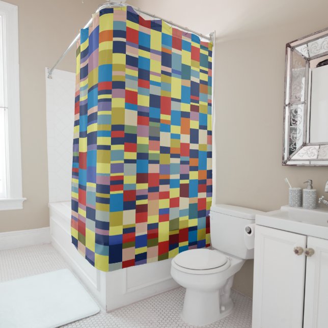 Colour Patchwork 061120 Shower Curtain (In Situ)