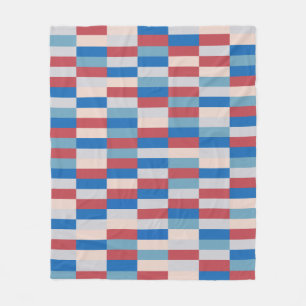 Colour Patchwork Pattern 121214a Fleece Blanket