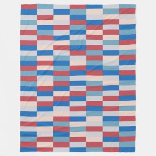 Colour Patchwork Pattern 121214a Fleece Blanket