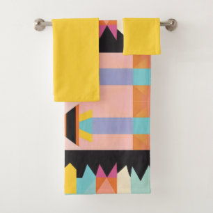 Colour Pattern mix Bath Towel Set