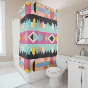 Colour Pattern mix Shower Curtain