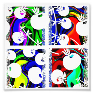 Colour pattern photo print