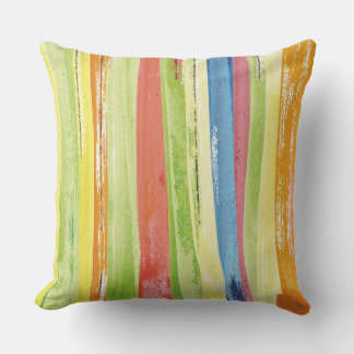 colour patterned grunge brush cushion