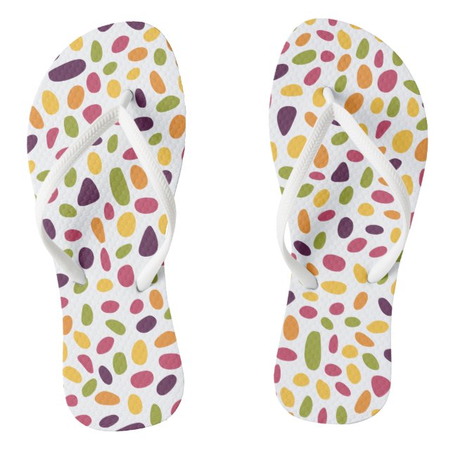 Colour Pebble Pattern Jandals (Footbed)