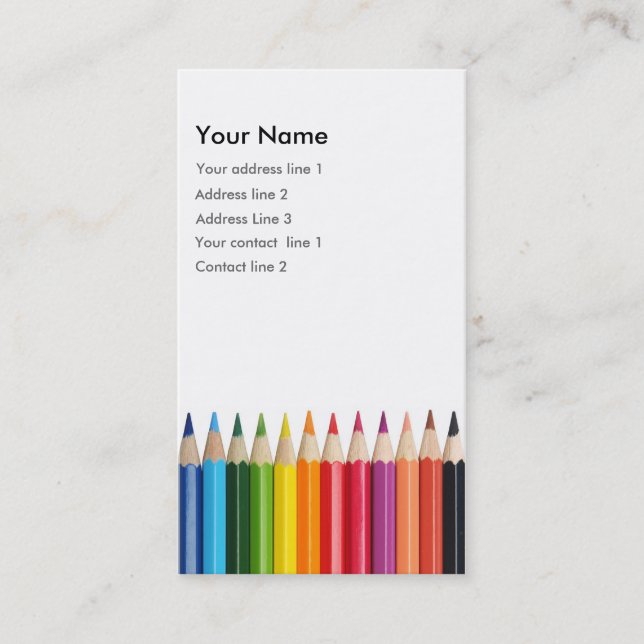 Colour Pencil Business card (Front)
