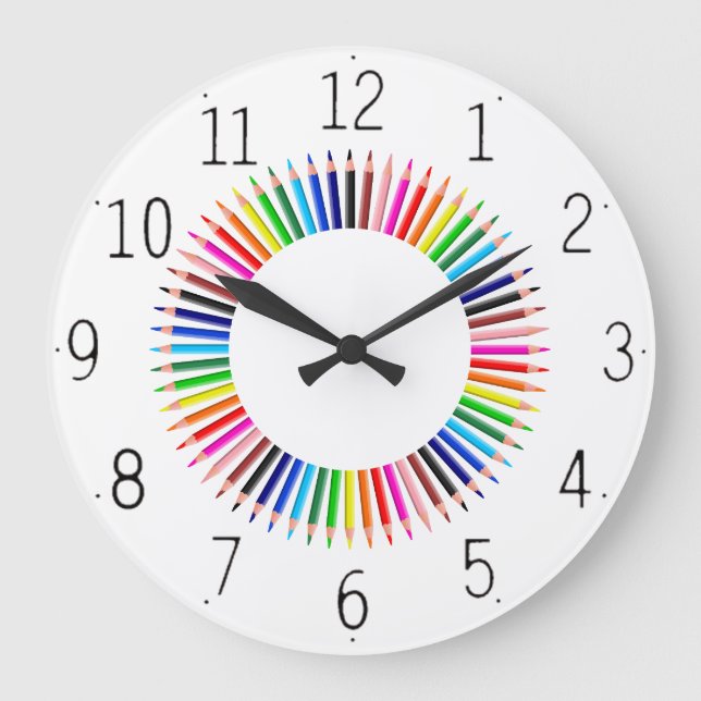 Colour pencil clock (Front)