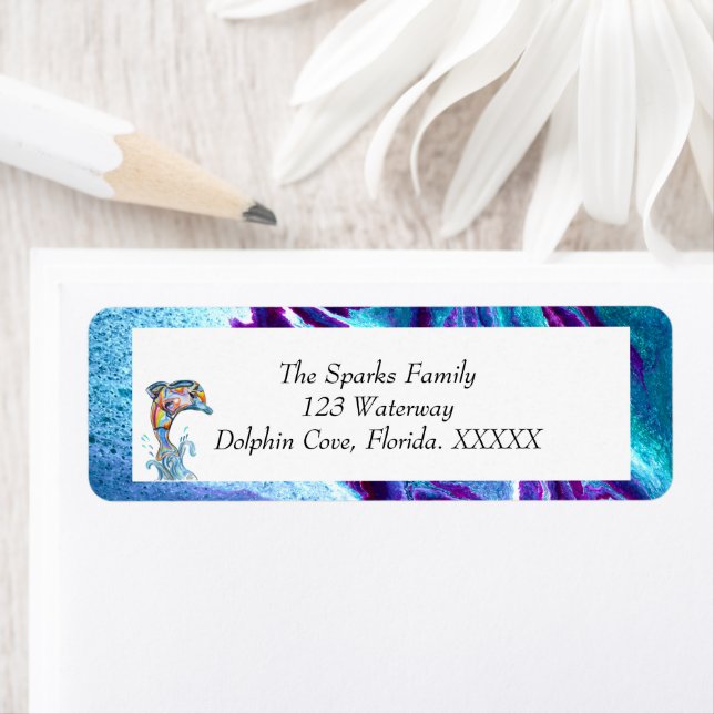 Colour Pencil Colourful Dolphin Jumping Out Of Wat (Insitu)