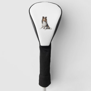 Colour pencil sketch of a Shetland Sheepdog. Esse Golf Head Cover