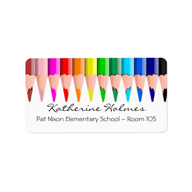 Colour Pencils Address Label (Front)