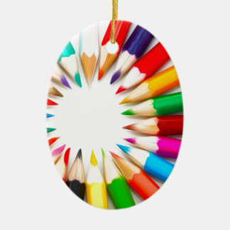 Colour Pencils Ceramic Tree Decoration