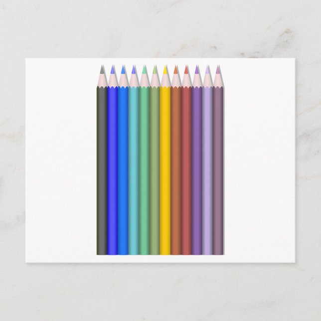 Colour Pencils Postcard (Front)