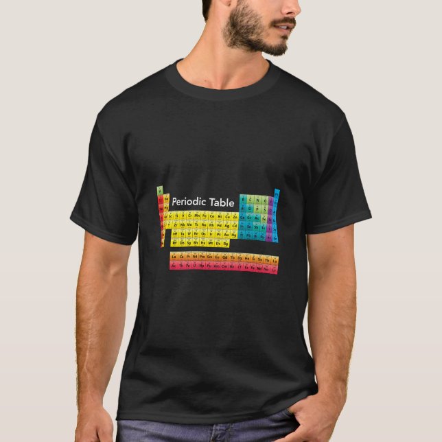 Colour Periodic Table Of Elements T-Shirt (Front)