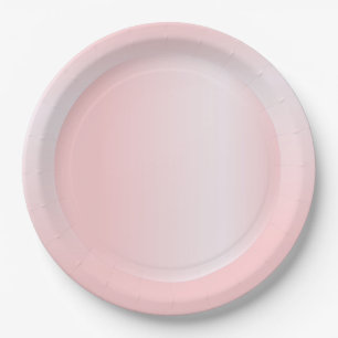 Colour Pink Rose Gold Modern Trendy Blank Template Paper Plate