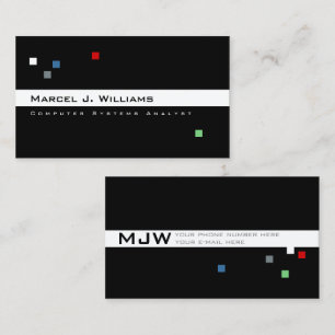 colour pixels modern professional blk. business card