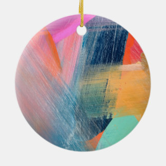 Colour Plaid Ceramic Tree Decoration