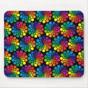 Colour Points Circle Pattern + your background Mouse Pad