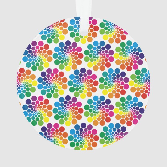 Colour Points Circle Pattern + your background Ornament (Back)