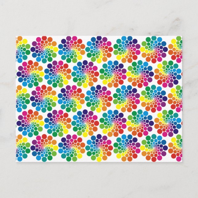 Colour Points Circle Pattern + your background Postcard (Front)