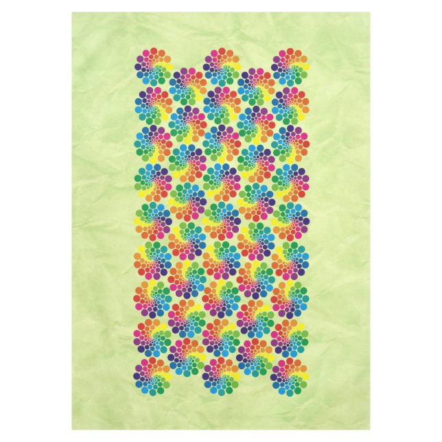 Colour Points Circle Pattern + your background Tablecloth (Front)