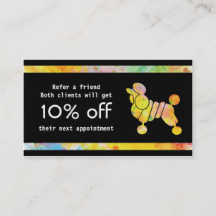 Colour Poodle Referral Card